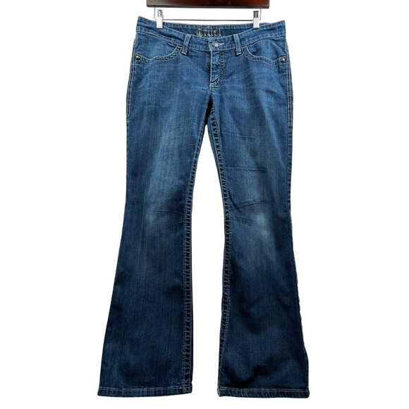 ROCKY MOUNTAIN CLOTHING CO. Denim - Cruel Girl Piper Bootcut Y2K Jeans Western Zip Pocket Denim Sz 11/12 Long